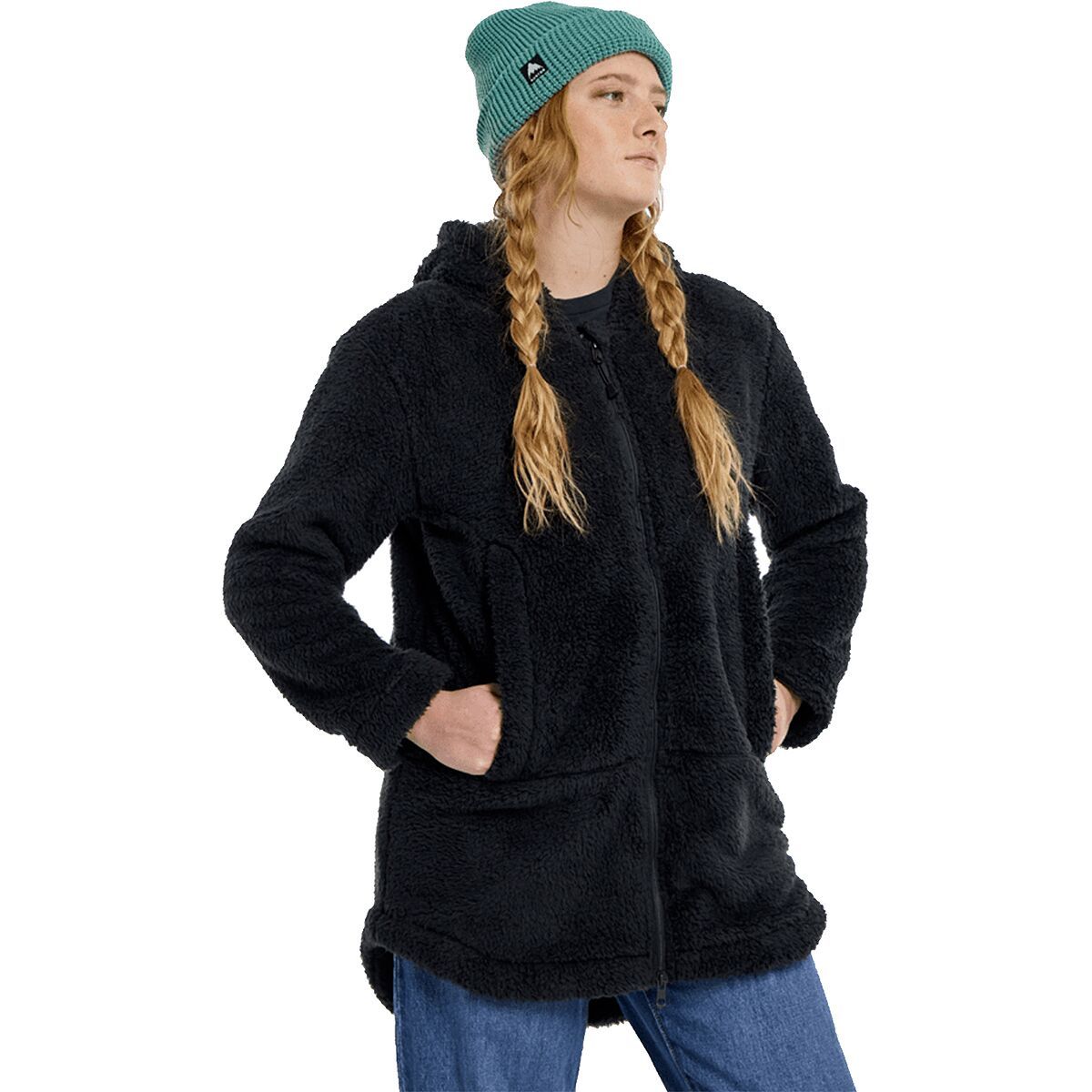 Burton Women's Minxy Hi-Loft Fleece Full-Zip in True Black - Size: XS