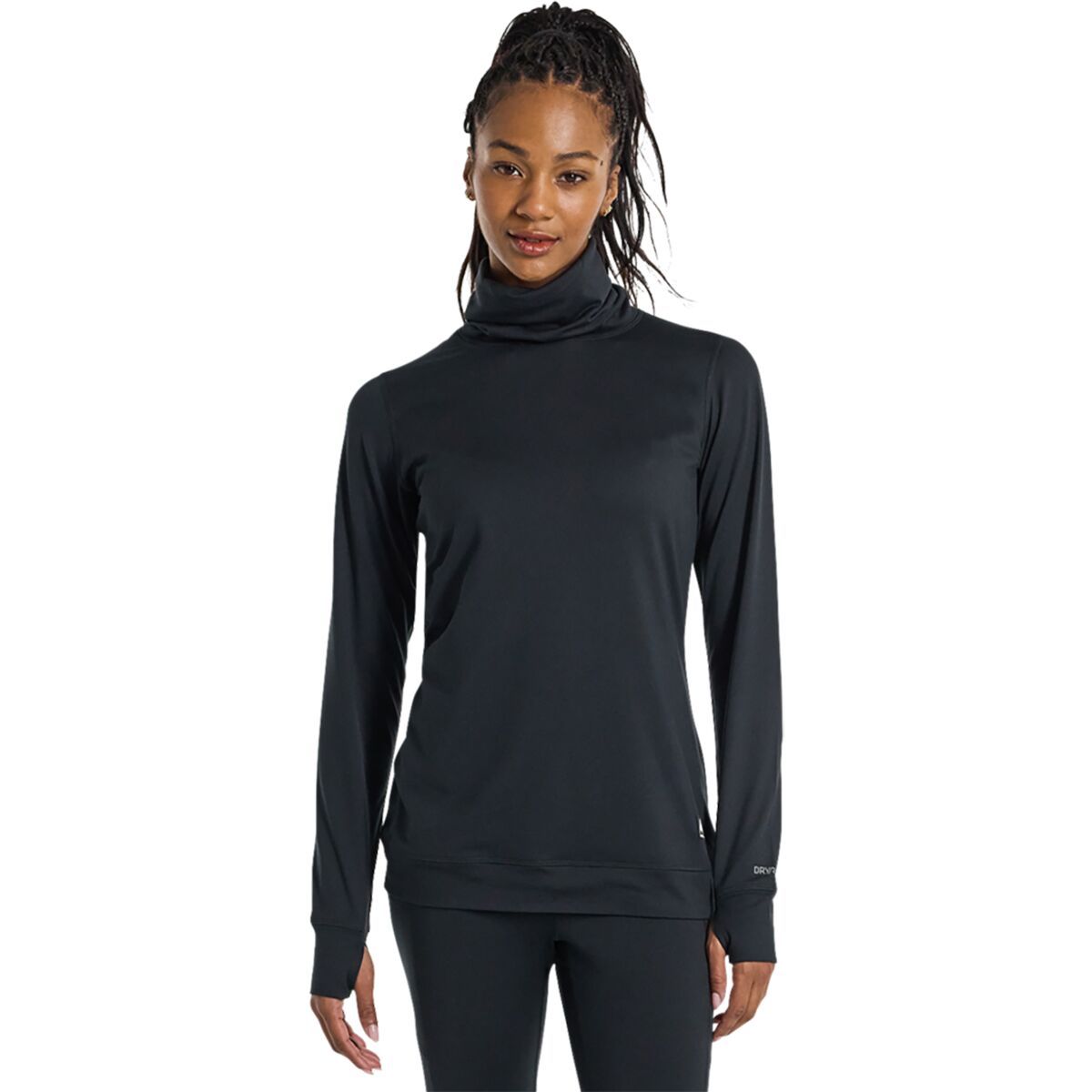 Burton Women's Midweight Long Neck Top in True Black - Size: XS