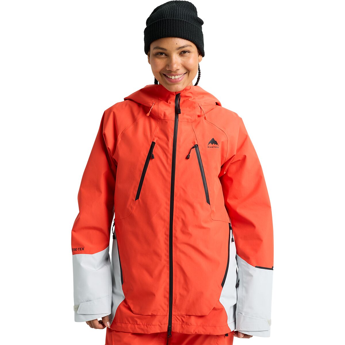 Burton Women's GORE-TEX Reserve Jacket in Fiesta Red / Gray Cloud - Size: XL