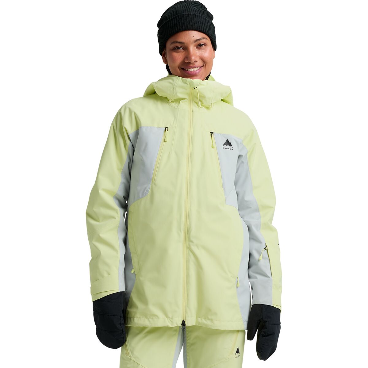 Burton Women's Reserve 3-In-1 Jacket in Glow Yellow Green / Gray Cloud - Size: XL
