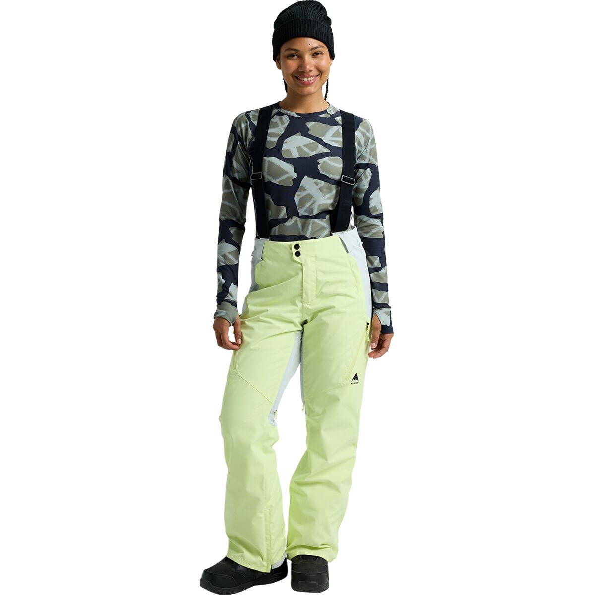 Burton Burton Women's Reserve 3-In-1 Pant in Glow Yellow Green / Gray Cloud - Size: XL - $141.73 at Steep and Cheap