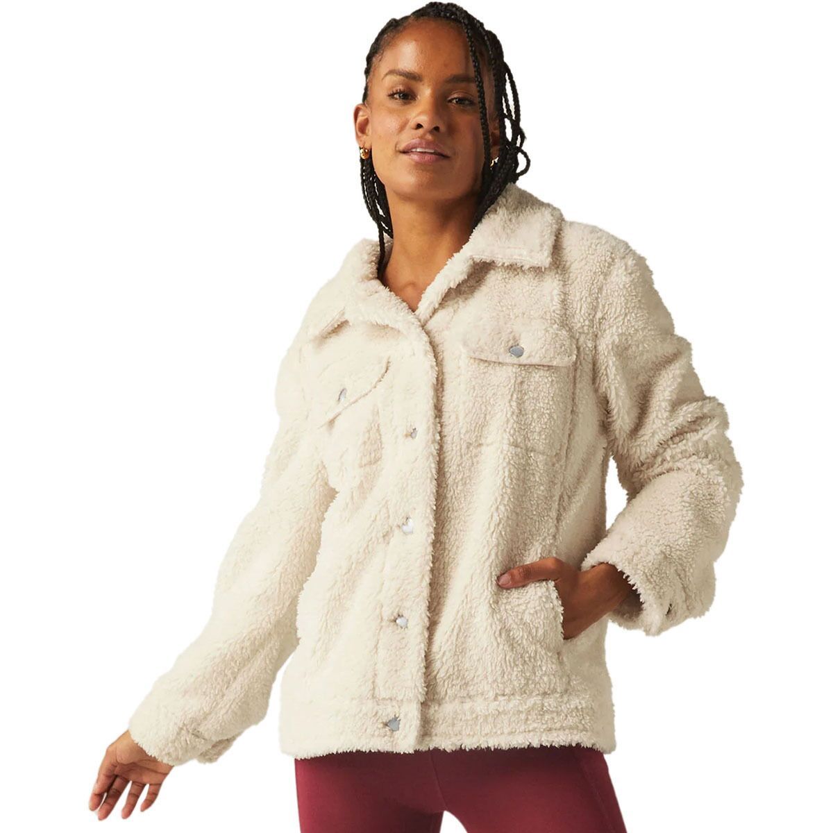 Beyond Yoga Women's Rider Shacket in Ivory - Size: XS