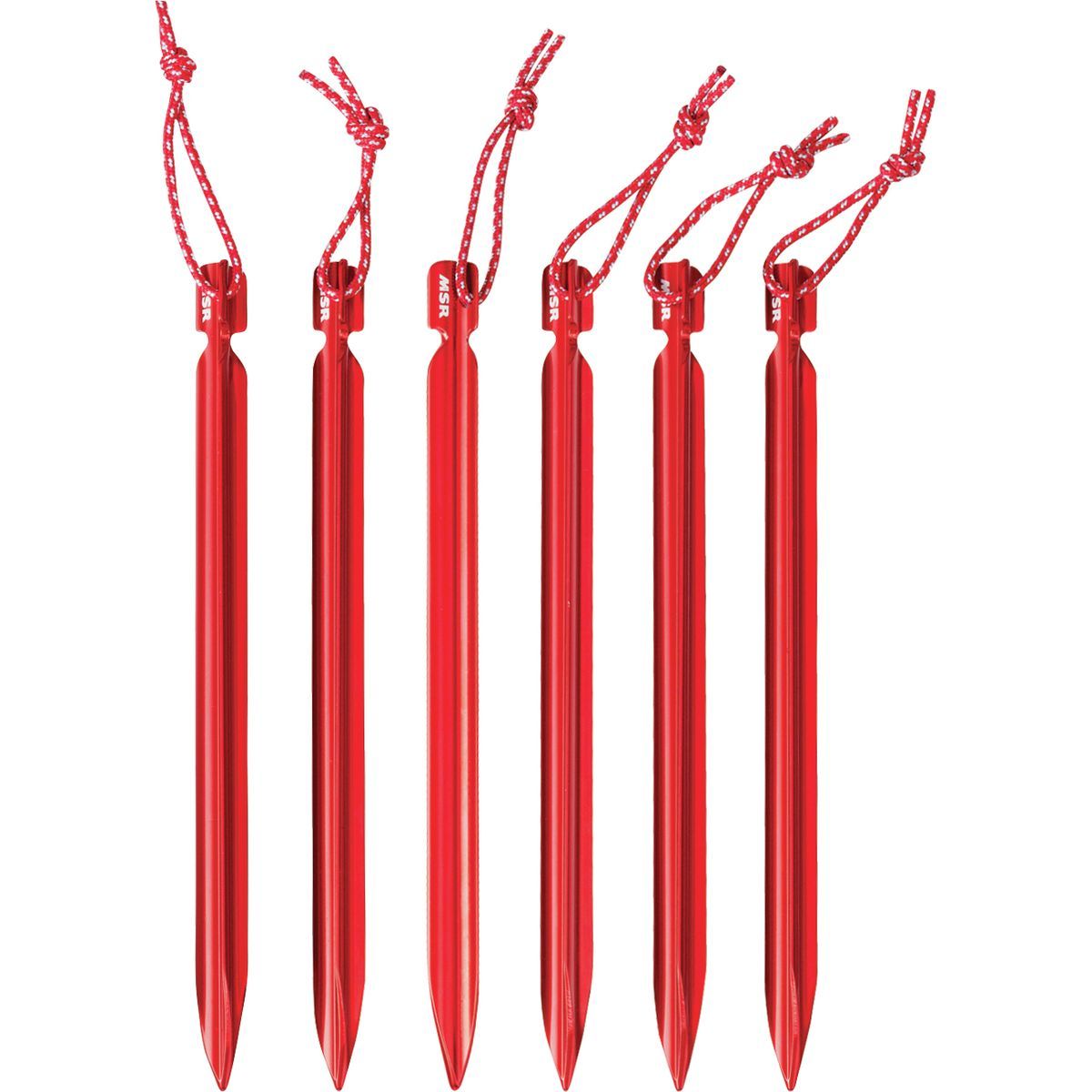 MSR Mini-Groundhog Tent Stake Kit in Red