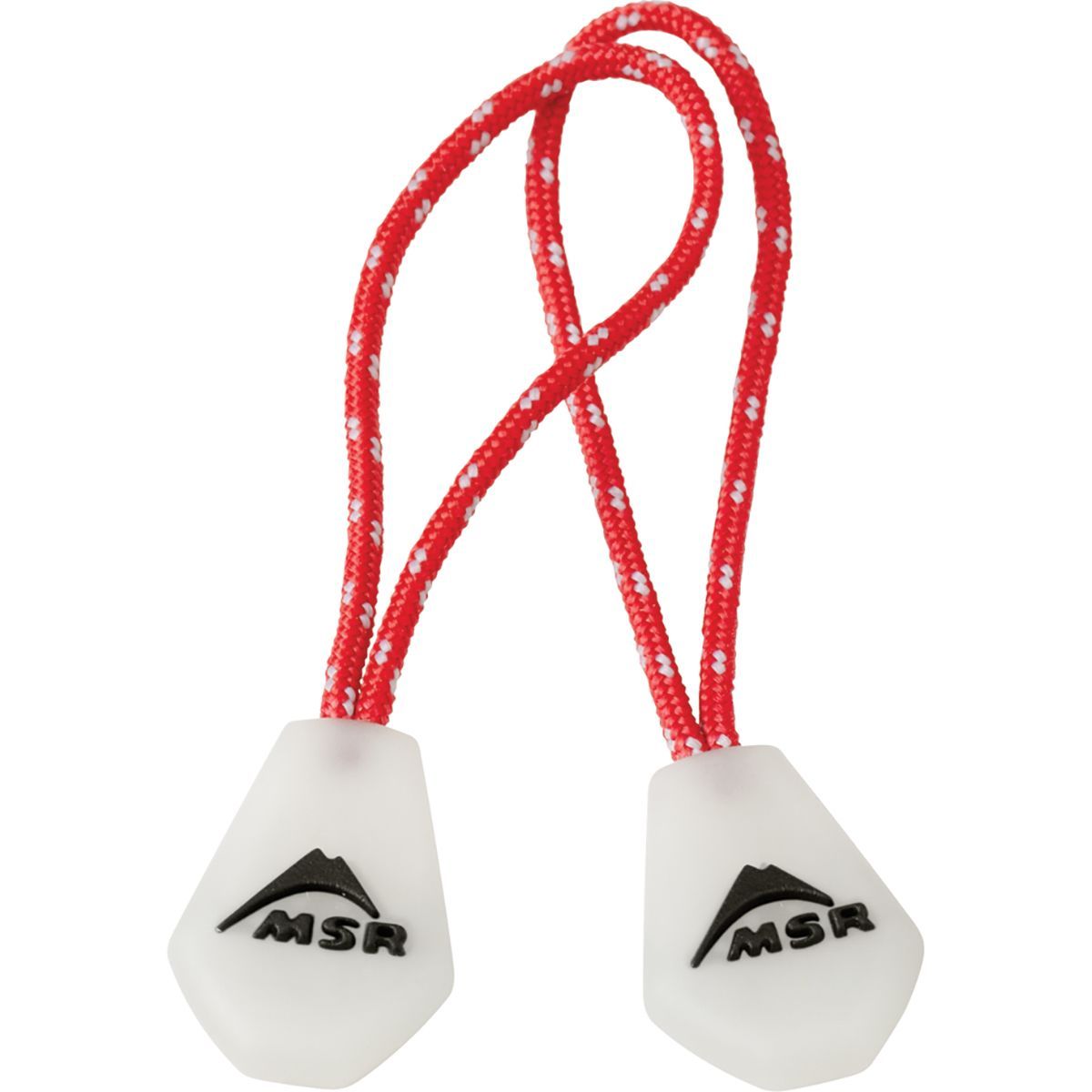 MSR Night Glow Zipper Pulls in Red / White