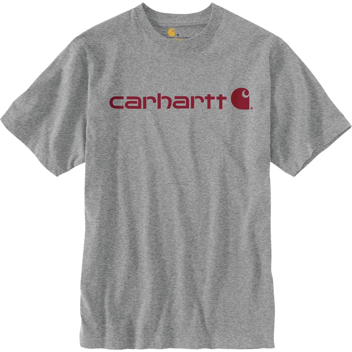 Carhartt Men's Signature Logo Loose Fit Short-Sleeve T-Shirt in Blue Glow - Size: Small