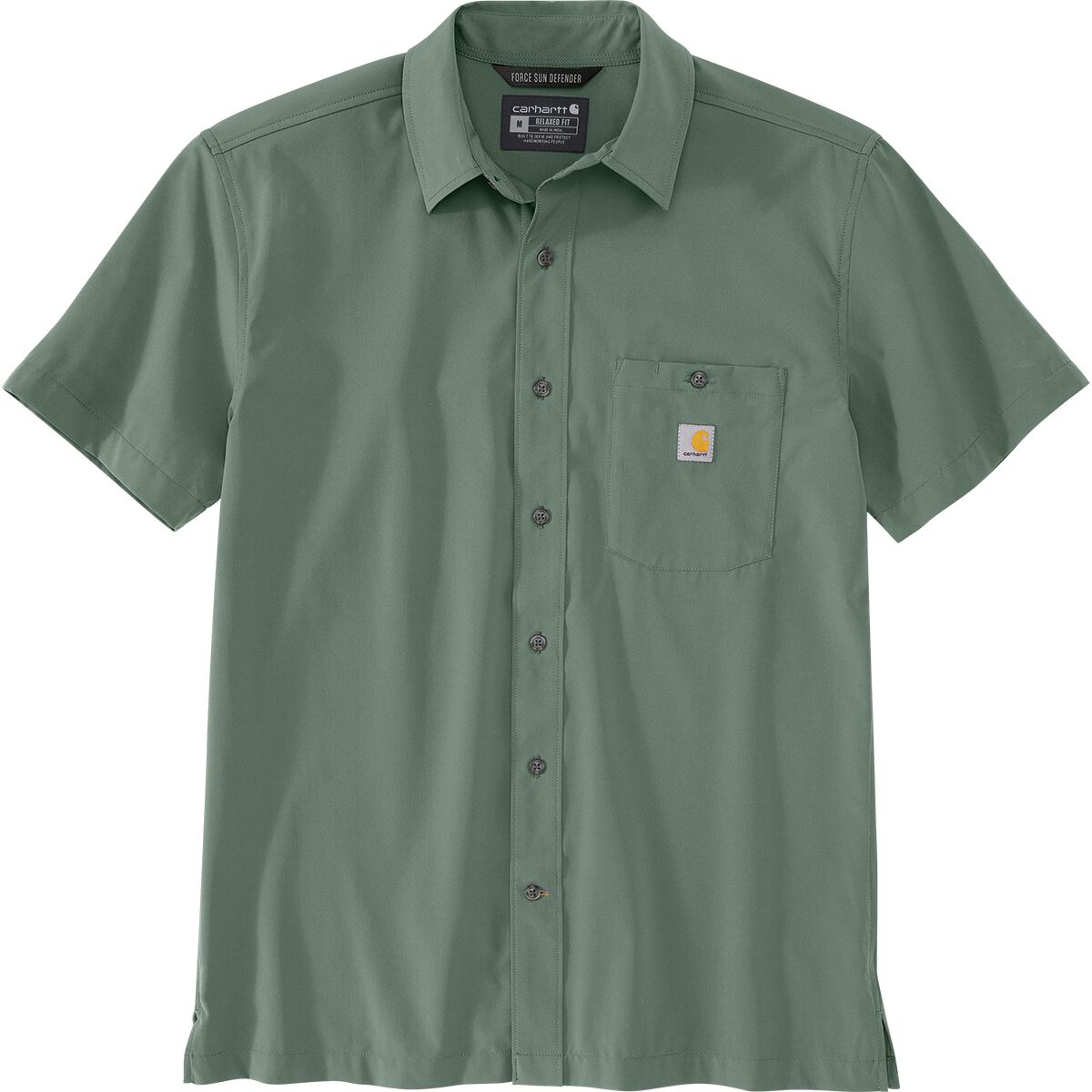 Carhartt Carhartt Men's Force Sun Defender Relaxed Fit Lightweight Shirt in Green Slate - Size: Small - $35.74 at SteepandCheap.com