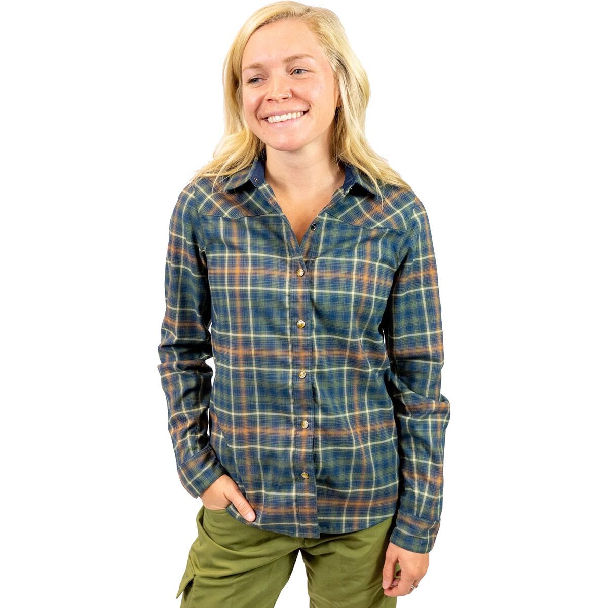 Club Ride Apparel Women's Liv'n Flannel Jersey in Banana Yogurt - Size: Small