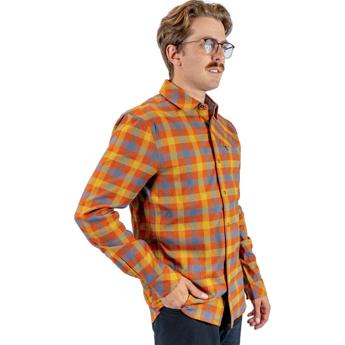 Club Ride Apparel Men's Shaka Flannel Shirt in Graham Brown - Size: Small