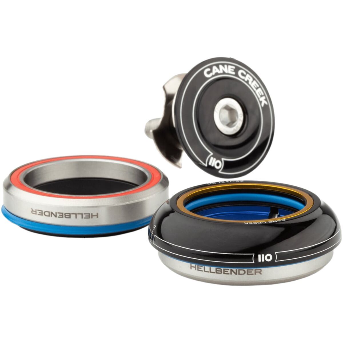 Cane Creek 110-Series Headset in Black, Short Cover - Size: IS41/28.6/IS41/30