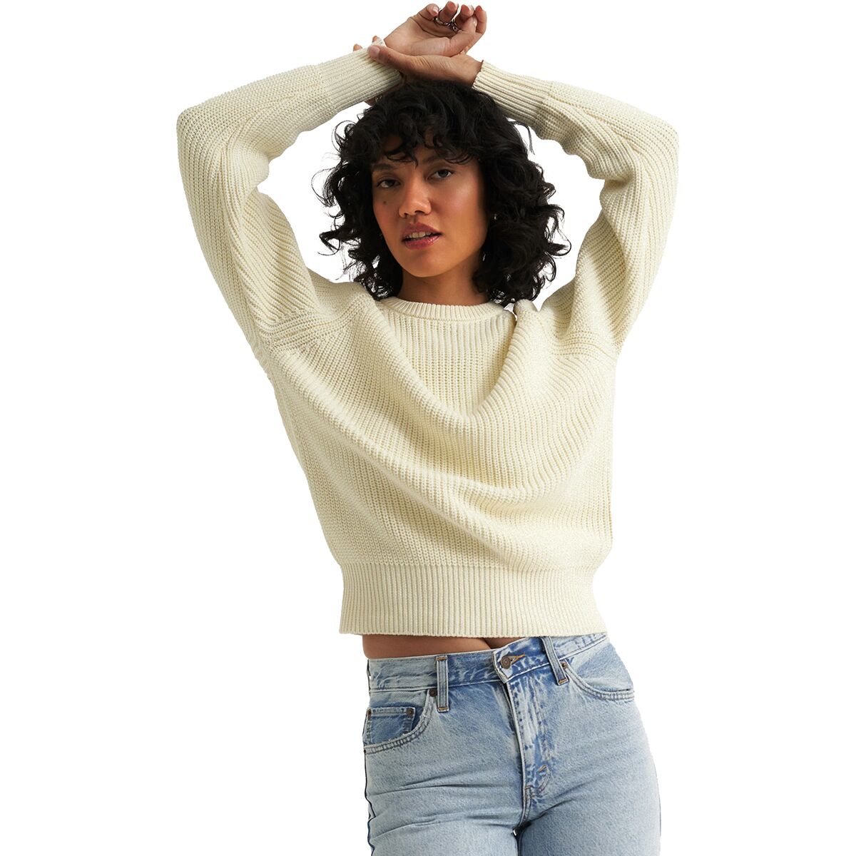 Callahan Women's The Crew Sweater in Creme - Size: XL