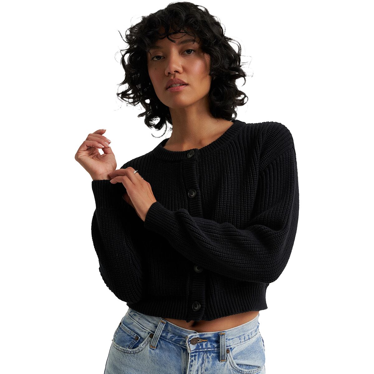 Callahan Women's The Cropped Cardi in Black - Size: XL