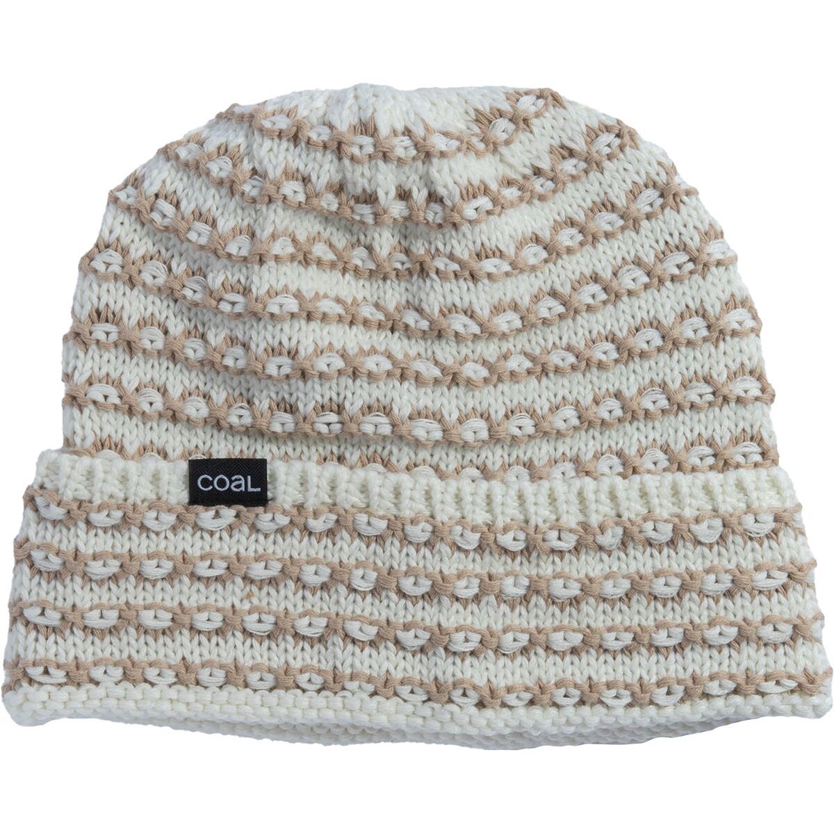 Coal Headwear Stria Beanie in Off White / Khaki