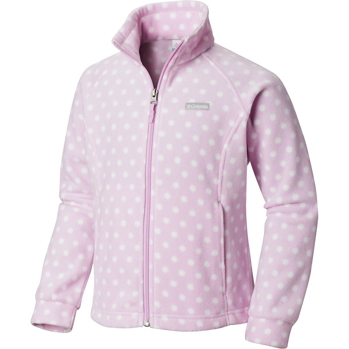 Columbia Girl's Benton Springs II Printed Fleece Jacket in Daredevil Omblur Tonal - Size: XXS