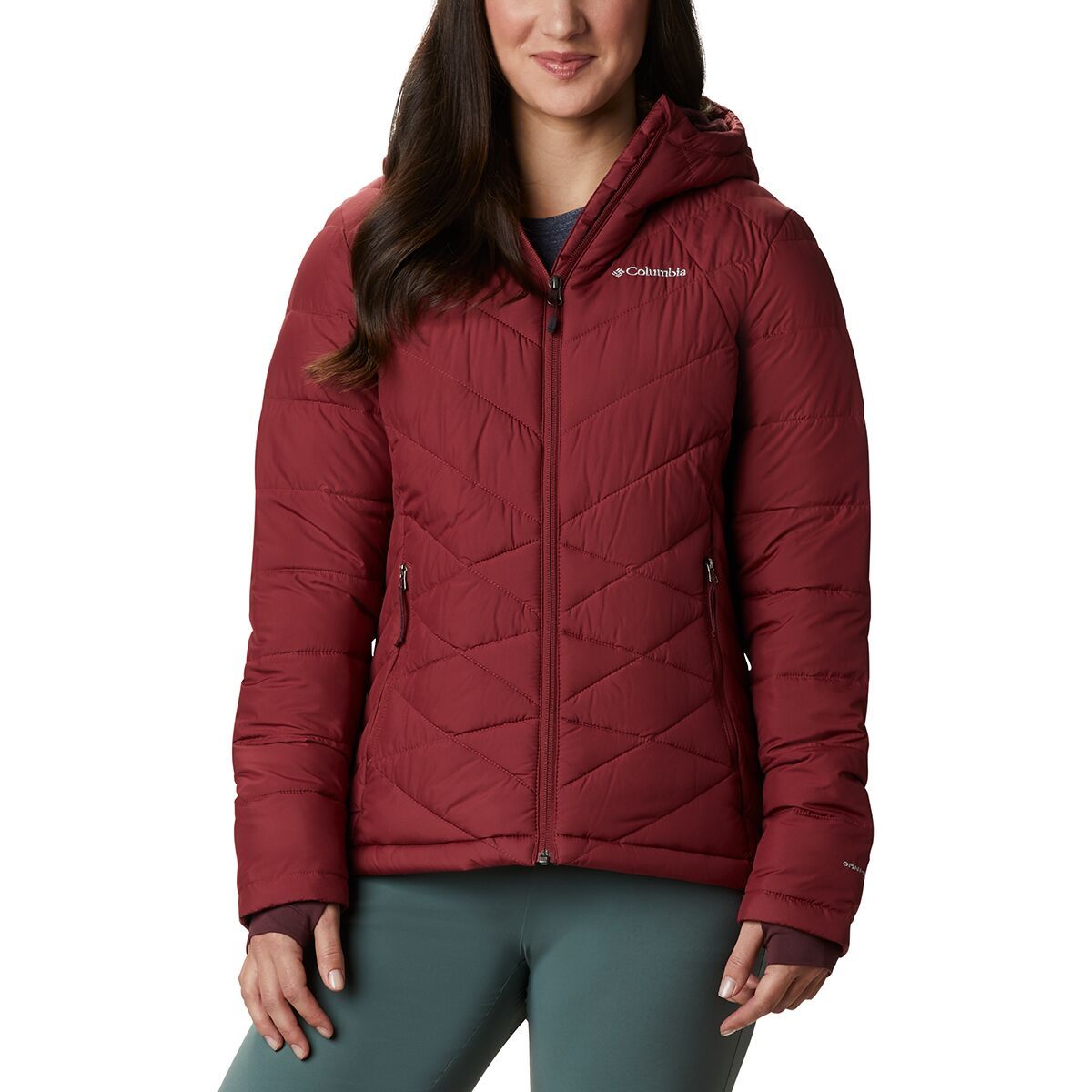 Columbia Women's Heavenly Hooded Jacket in Camel Brown2 - Size: XS