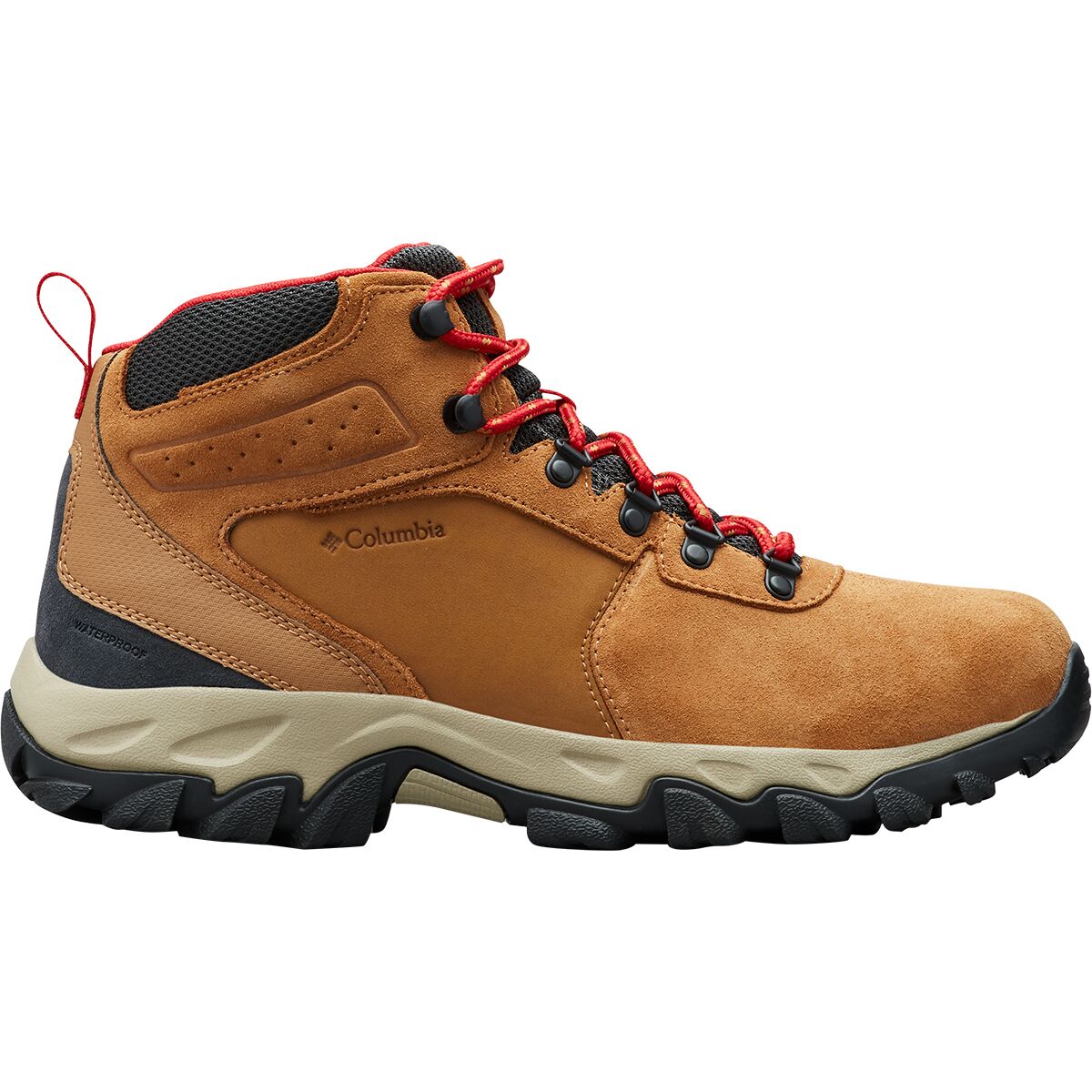 Columbia Men's Newton Ridge Plus II Suede WP Hiking Boot in Mountain Red2 - Size: