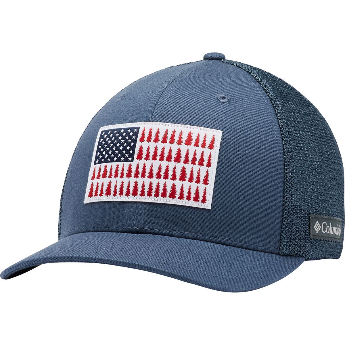 Columbia Mesh Tree Flag Trucker Hat in Dark Mountain - Size: S/M
