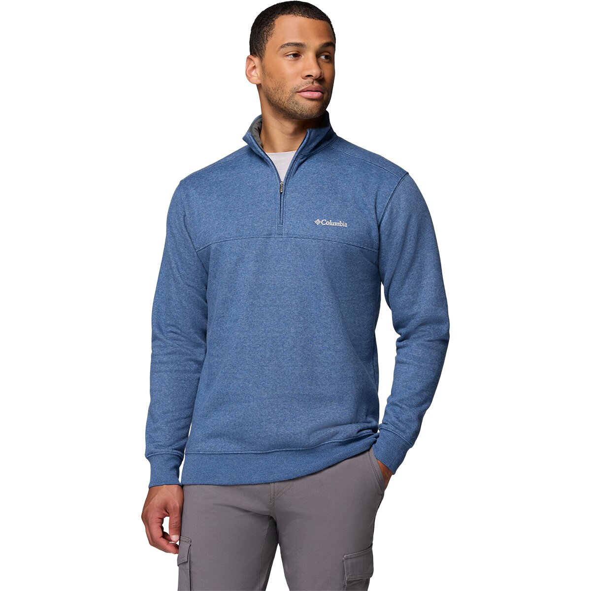 Columbia Men's Hart Mountain II 1/2-Zip Fleece Jacket in Carbon Heather - Size: Small