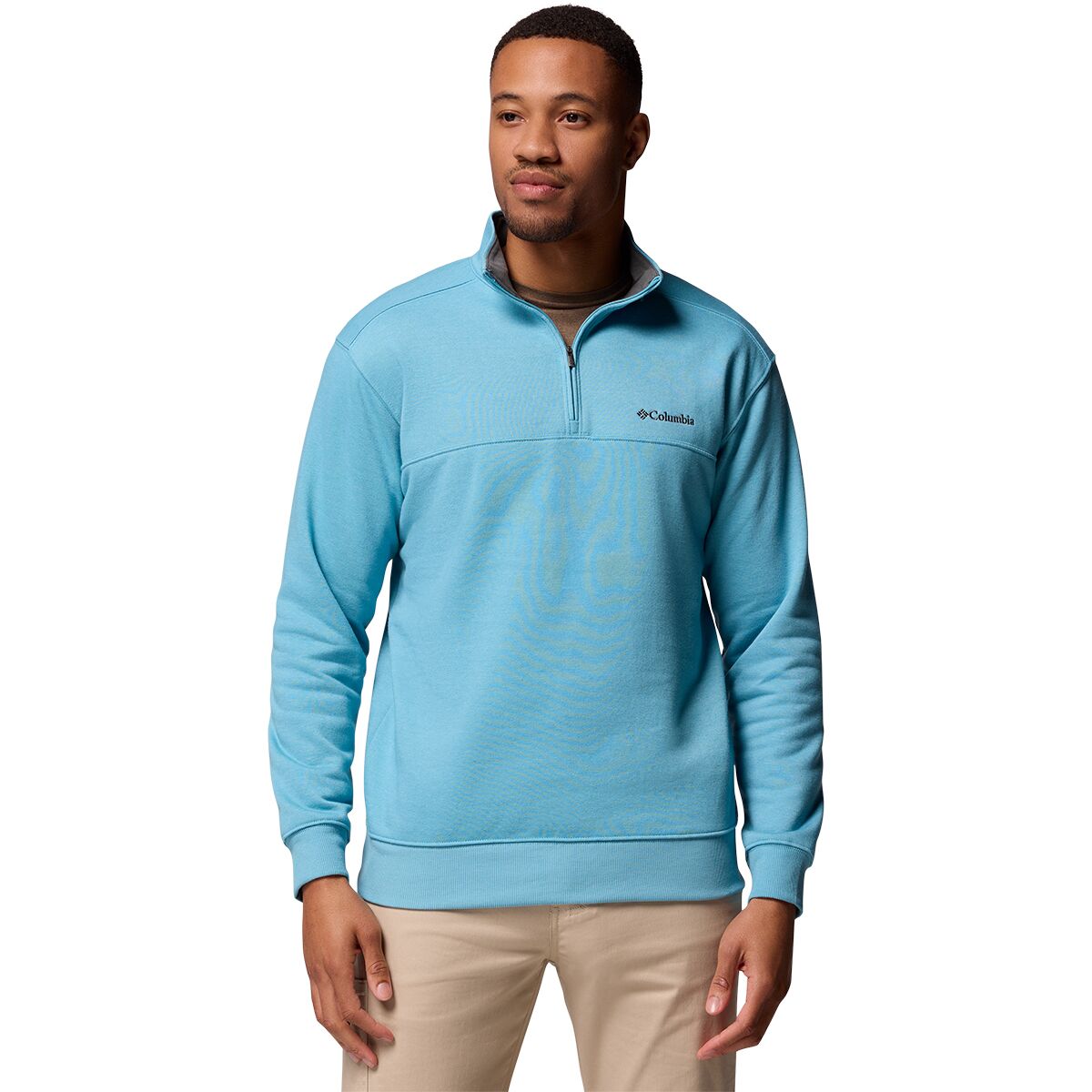 Columbia Men's Hart Mountain II 1/2-Zip Fleece Jacket in Vintage Blue Heather - Size: Small