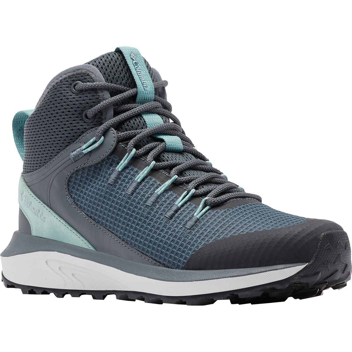 Columbia Women's Trailstorm Mid Waterproof Wide Hiking Boot in Graphite / Dusty Green - Size: 9