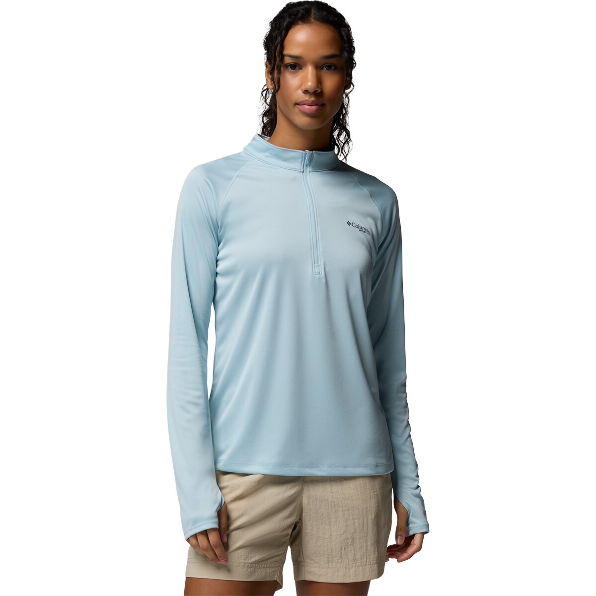 Columbia Women's Tidal 1/4-Zip T-Shirt in Collegiate Navy / White Logo - Size: Small