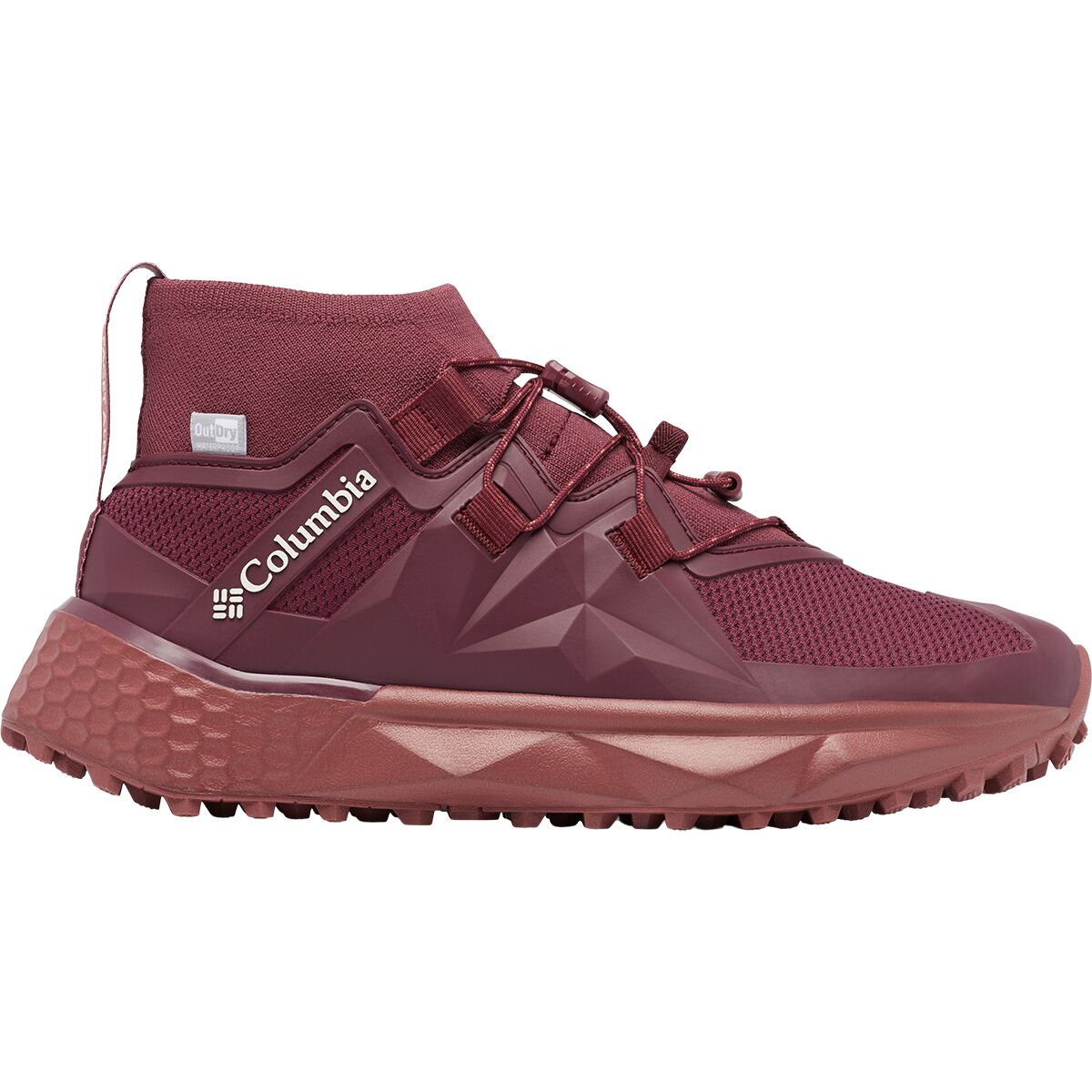 Columbia Women's Facet 75 Alpha Outdry Trail Running Shoe in Deep Madeira / Beetroot - Size: