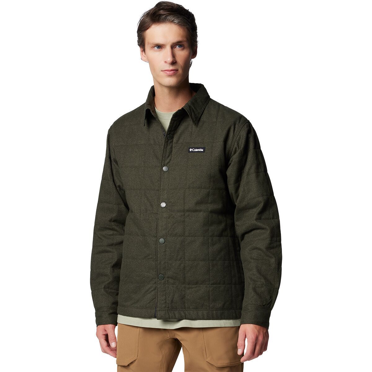 Columbia Men's Landroamer Quilted Shirt Jacket in Greenscape - Size: XL