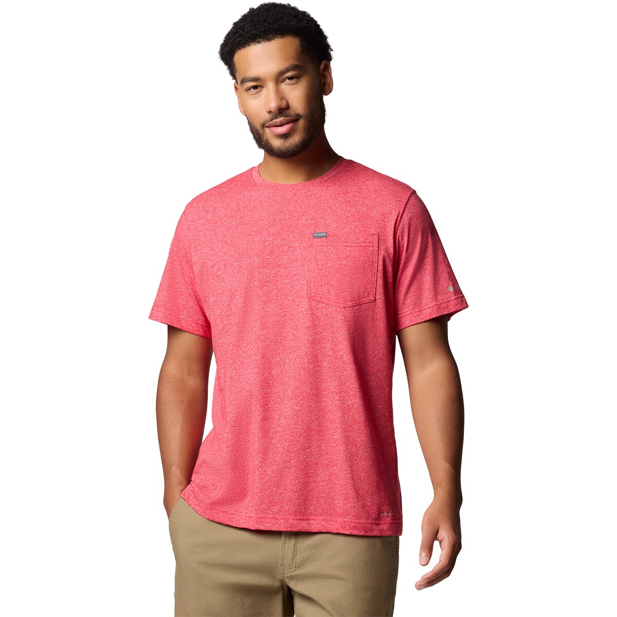 Columbia Men's Thistletown Hills Pocket T-Shirt in Mountain Red Heather - Size: Medium