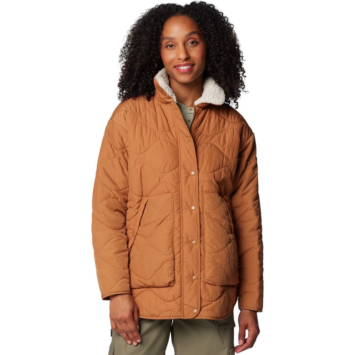 Columbia Women's Birchwood II Quilted Jacket in Camel Brown - Size: Medium
