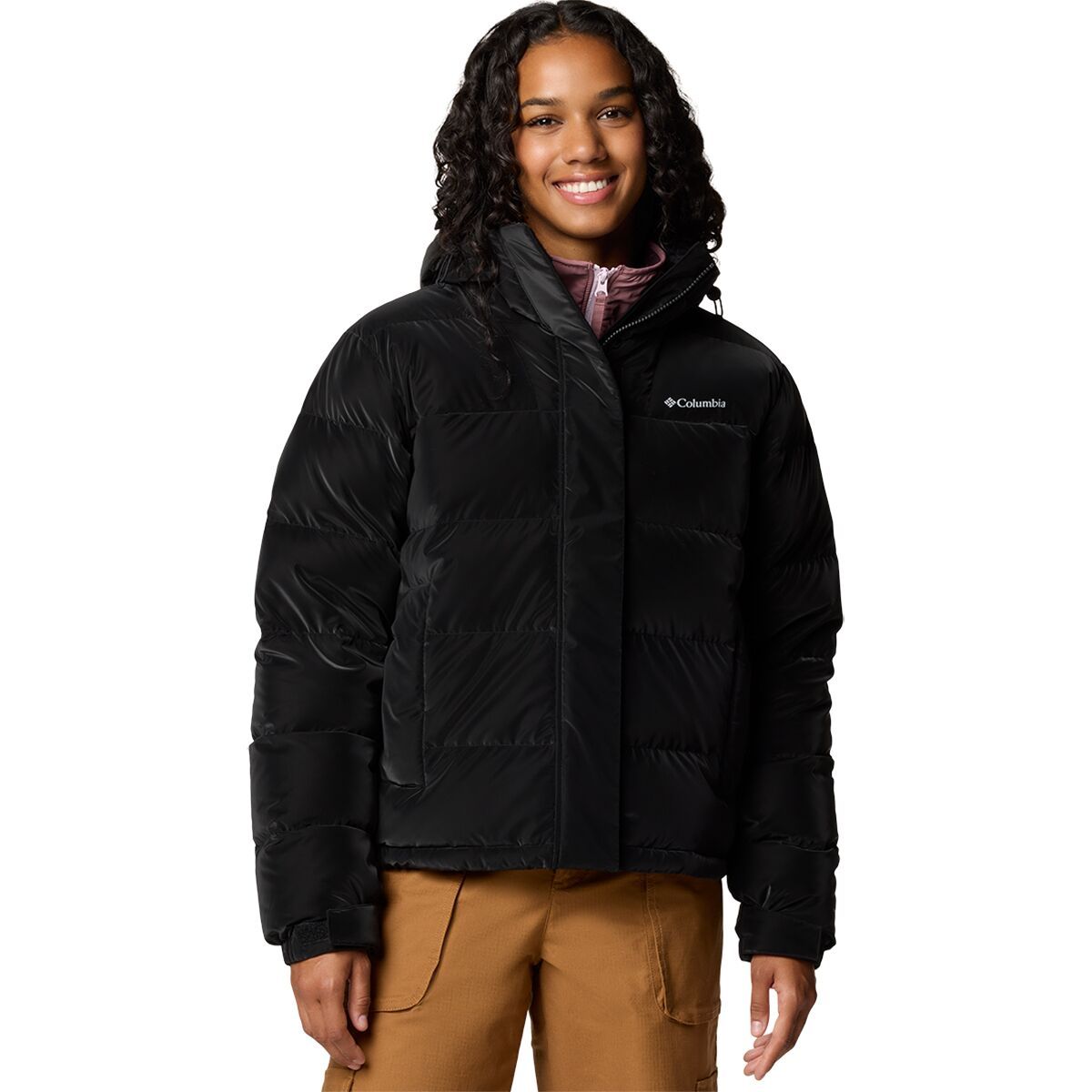 Columbia Women's Bulo Point III Down Jacket in Black Velvet Sheen - Size: XL