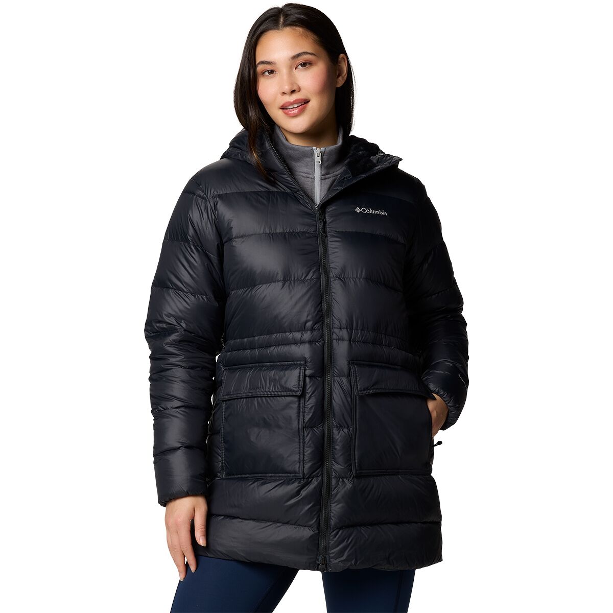 Columbia Women's Harmony Falls Mid Down Jacket in Black - Size: XXL