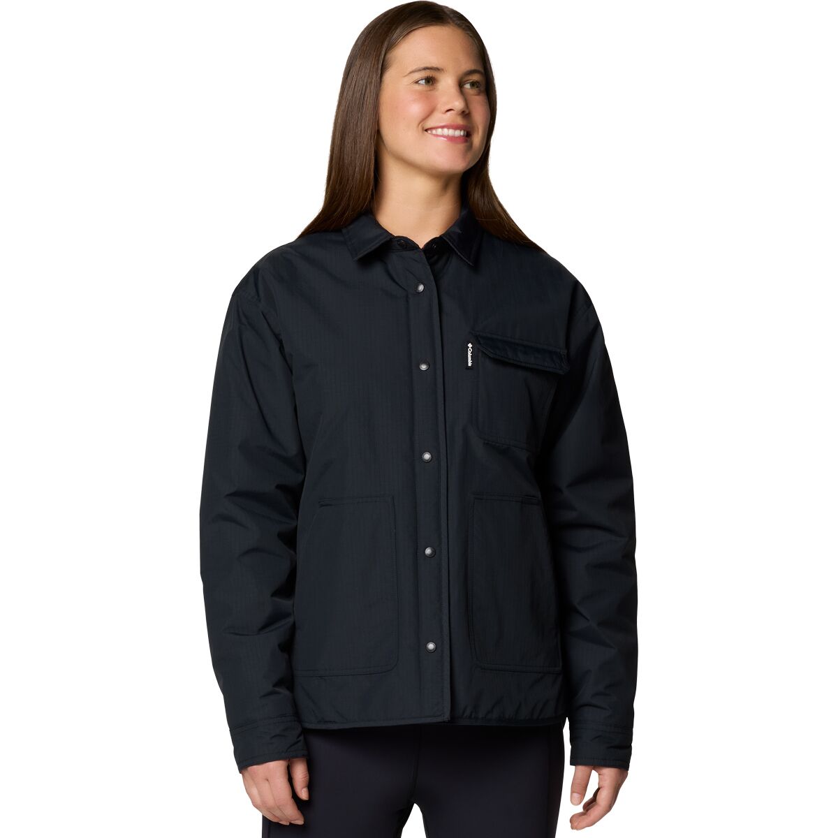 Columbia Women's Longhorn Ridge Reversible Shirt Jacket in Black - Size: Medium