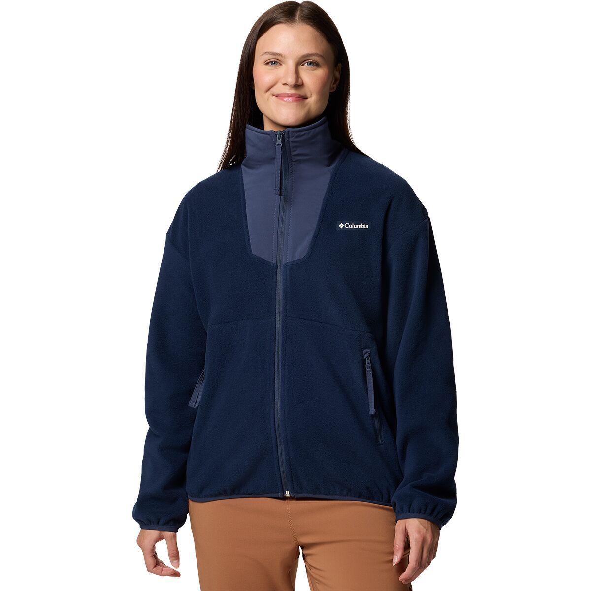 Columbia Women's Sequoia Grove Full-Zip Fleece Jacket in Daredevil / Black - Size: XXL