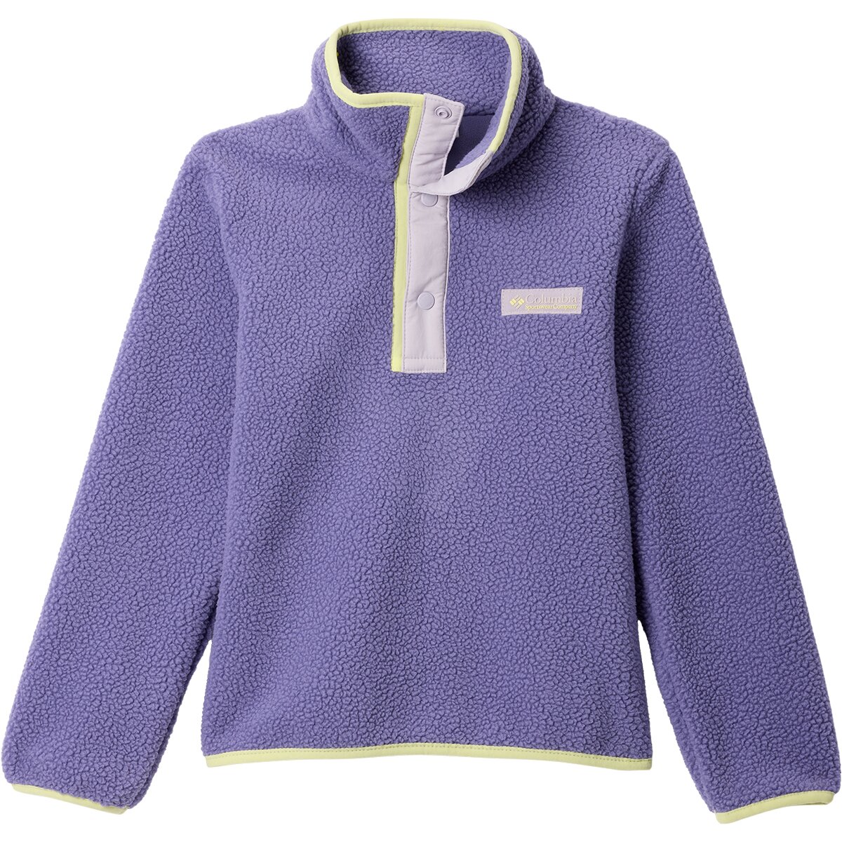 Columbia Helvetia II 1/2-Snap Fleece Jacket - Kids' in Stormwatch / Lavender Pearl - Size: Medium