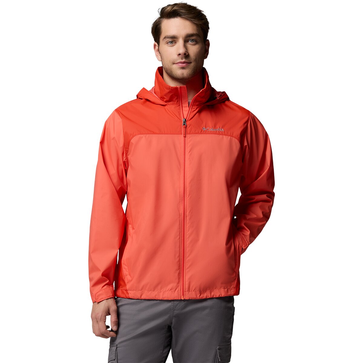 Columbia Men's Glennaker Lake II Rain Jacket in Zing / Super Sonic - Size: XXL