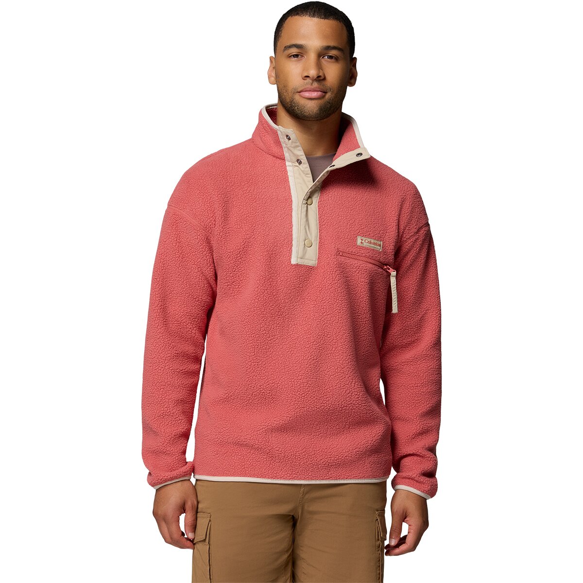 Columbia Men's Helvetia II 1/2-Snap Fleece in Washed Red - Size: Large
