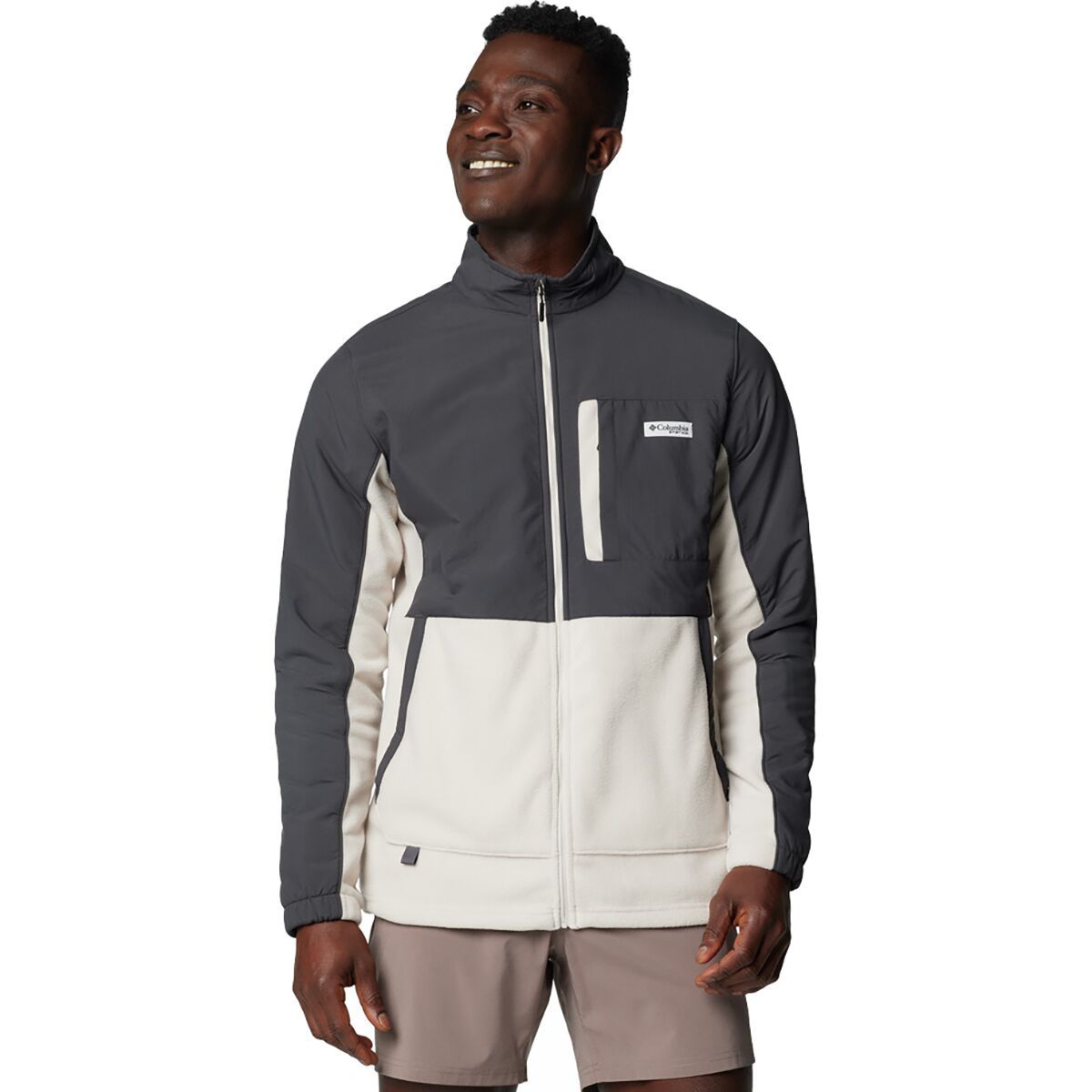 Columbia Men's PFG Uncharted Full-Zip Fleece in Shark - Size: XL