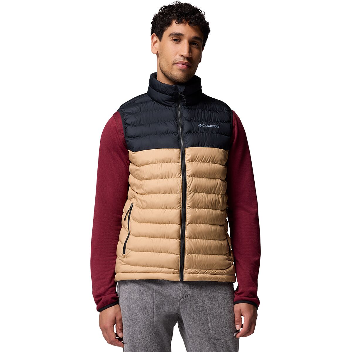 Columbia Men's Powder Lite II Vest in Canoe / Black - Size: XL