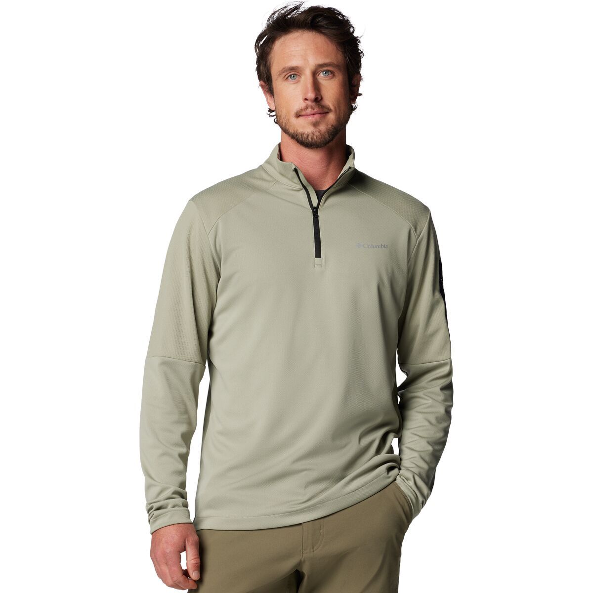 Columbia Men's Tech Knit 1/4-Zip Top in Black - Size: Medium