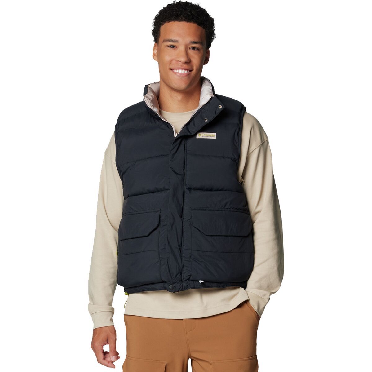 Columbia Men's Wallowa Reversible Vest in Black / Wallowa Mtns Print - Size: Medium