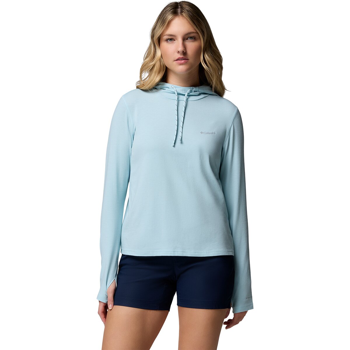Columbia Women's Sun Trek II Hoodie in Marine Light - Size: Medium