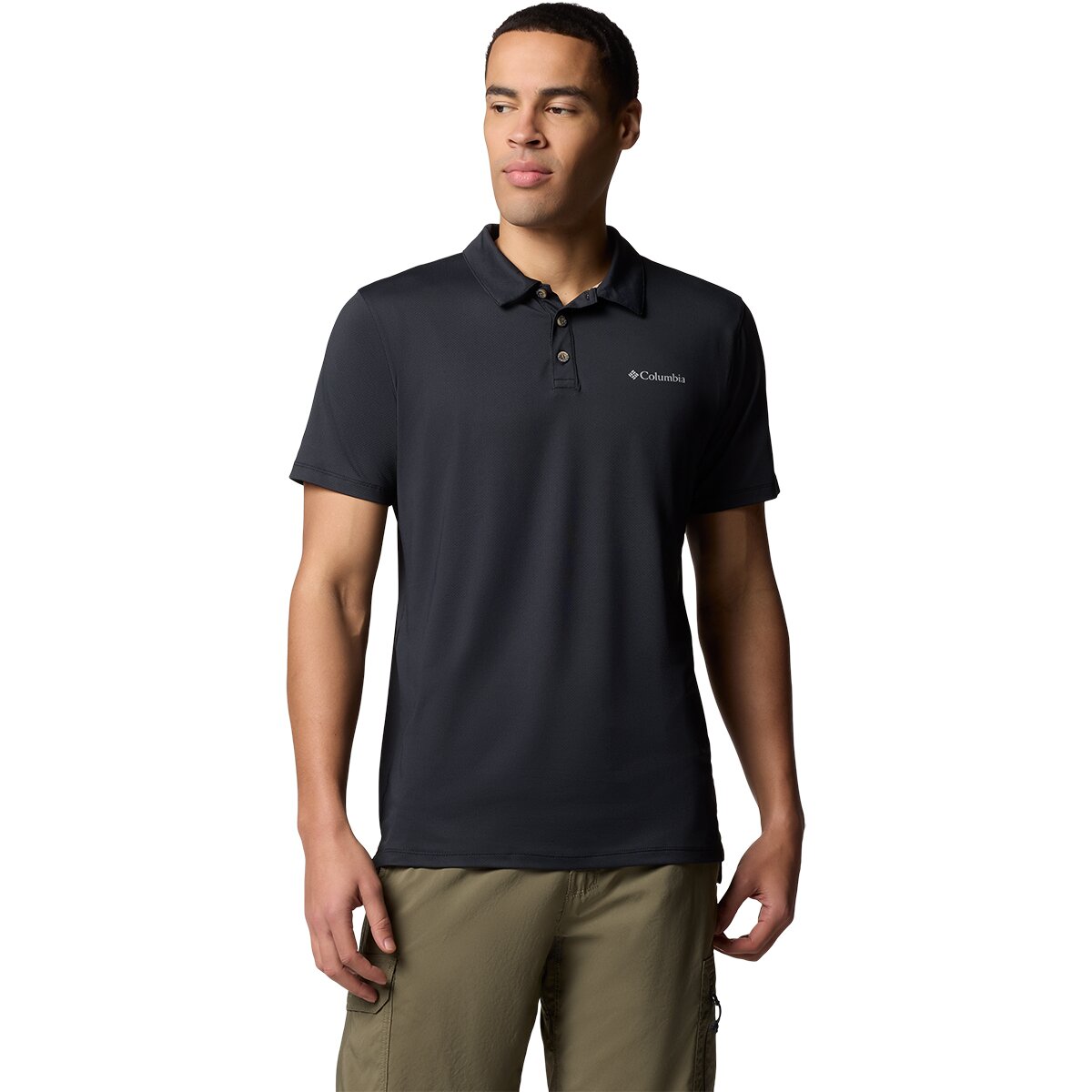 Columbia Men's Tech Trail Utility Polo in Black - Size: XL