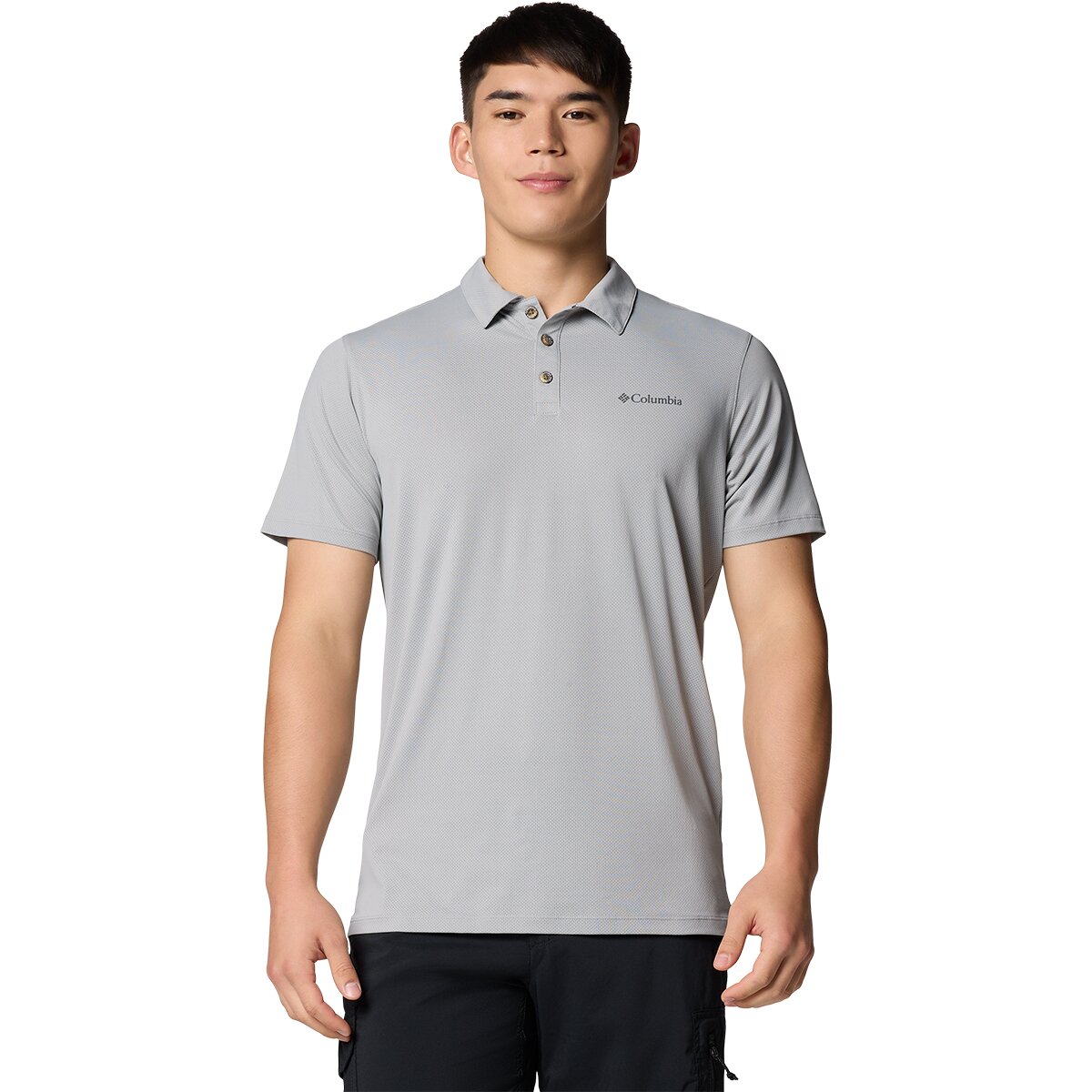 Columbia Men's Tech Trail Utility Polo in Columbia Grey - Size: Large