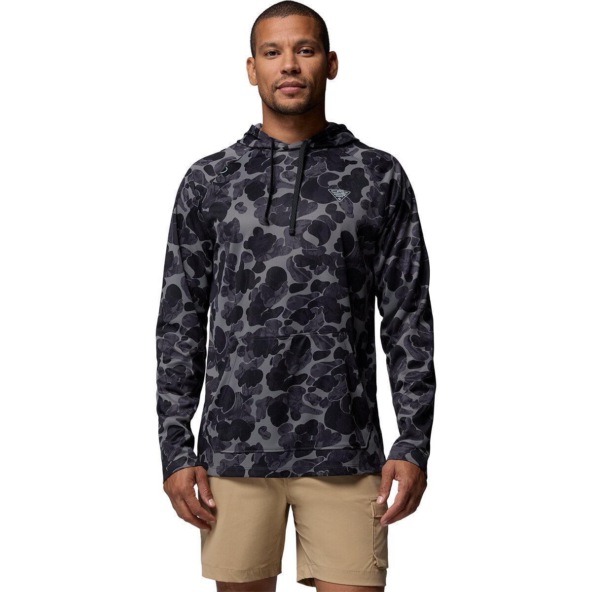 Columbia Men's Wild Cast Camp Hoodie in Shark Deltawoods - Size: Small