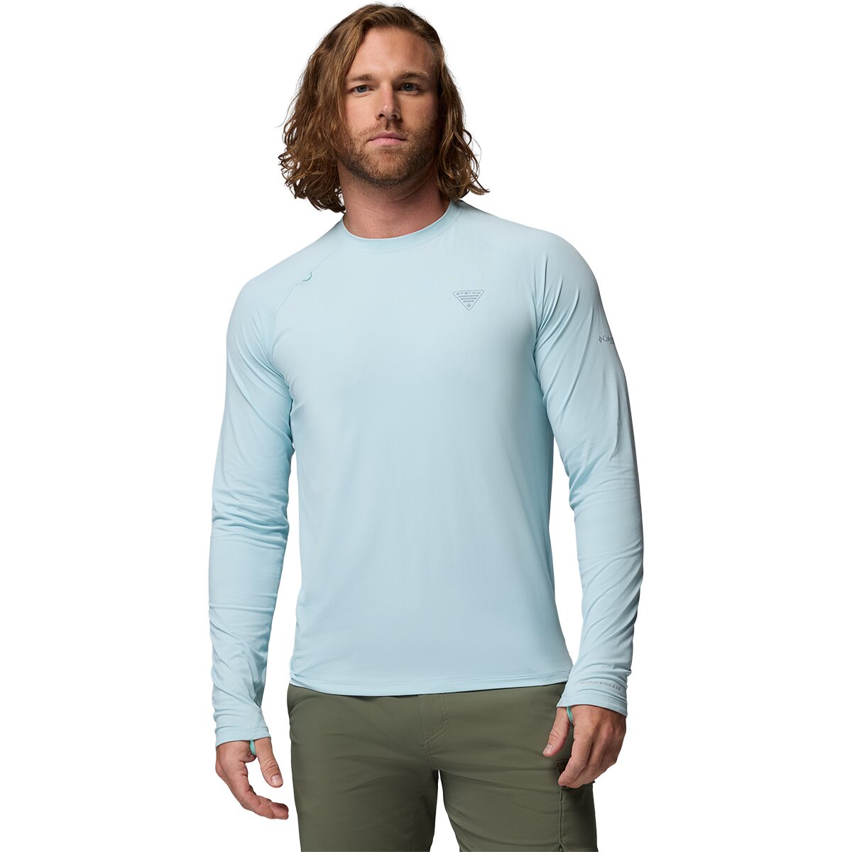 Columbia Men's Wild Cast Sun Shirt in Marine Light - Size: XS