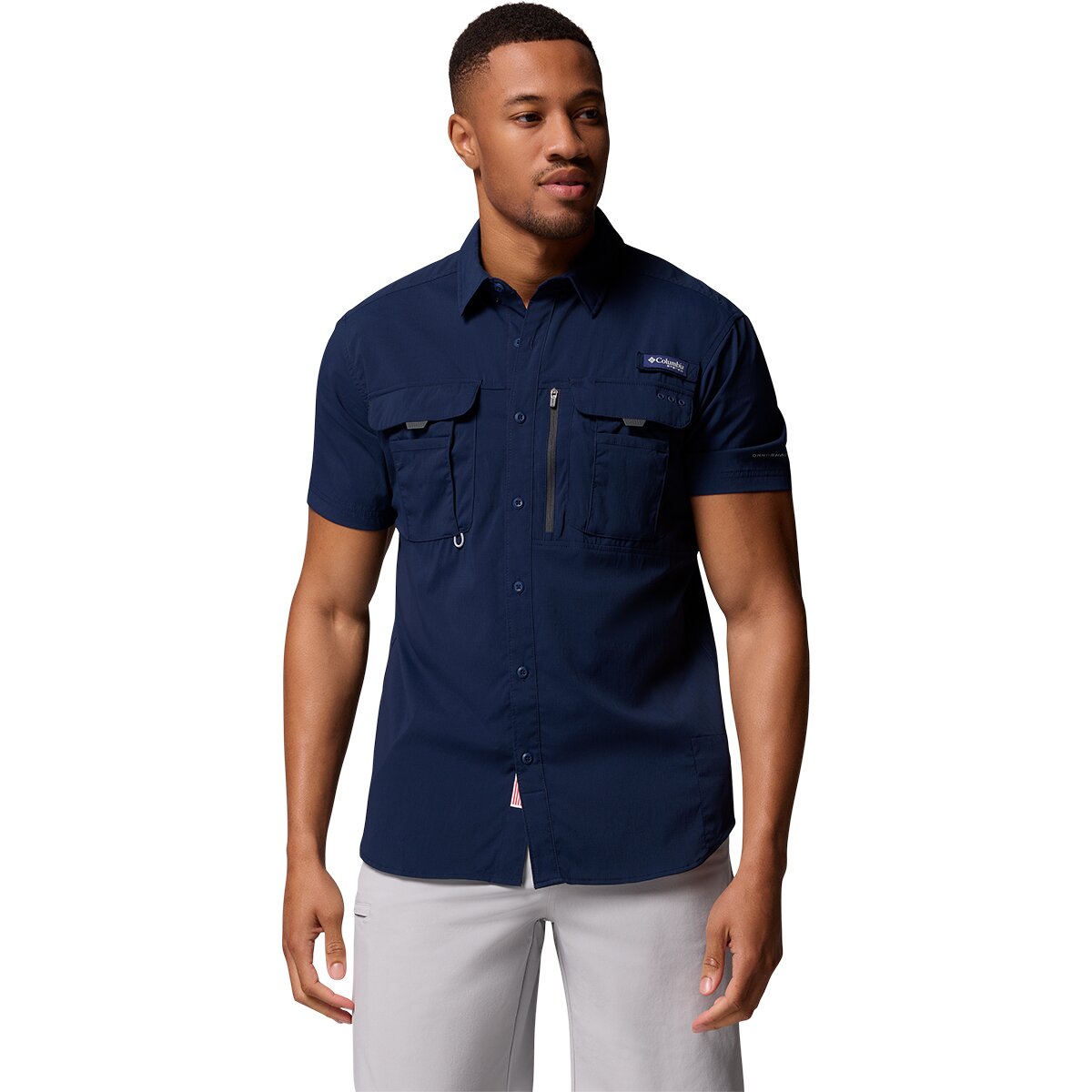 Columbia Men's Bahama Elite Short-Sleeve Shirt in Collegiate Navy - Size: Medium