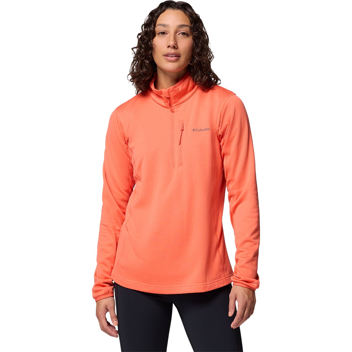 Columbia Women's Essential Hike Grid Fleece 1/2-Zip Pullover in Zing - Size: XS