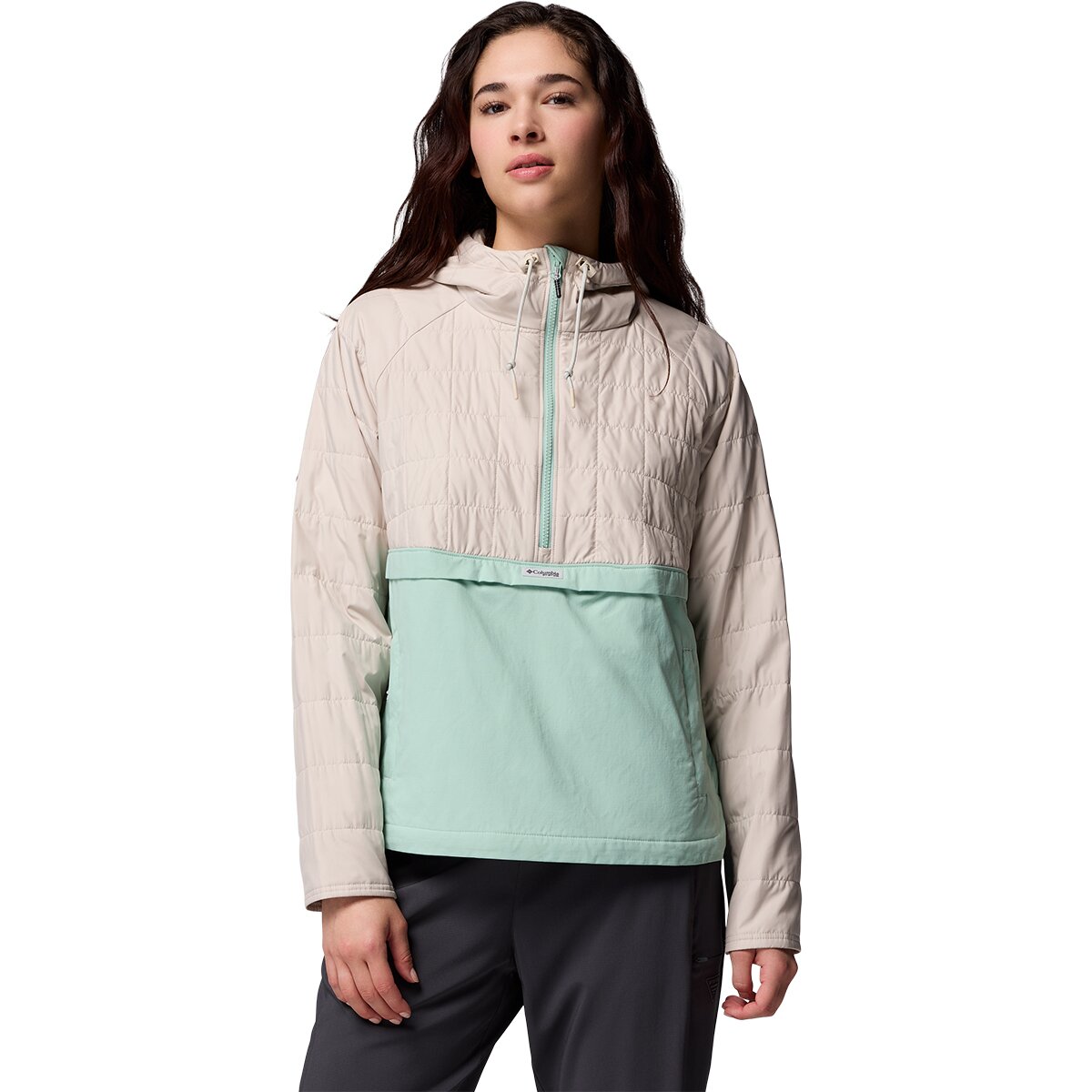 Columbia Women's PFG Uncharted II Insulated Anorak in Misty Jade - Size: XL