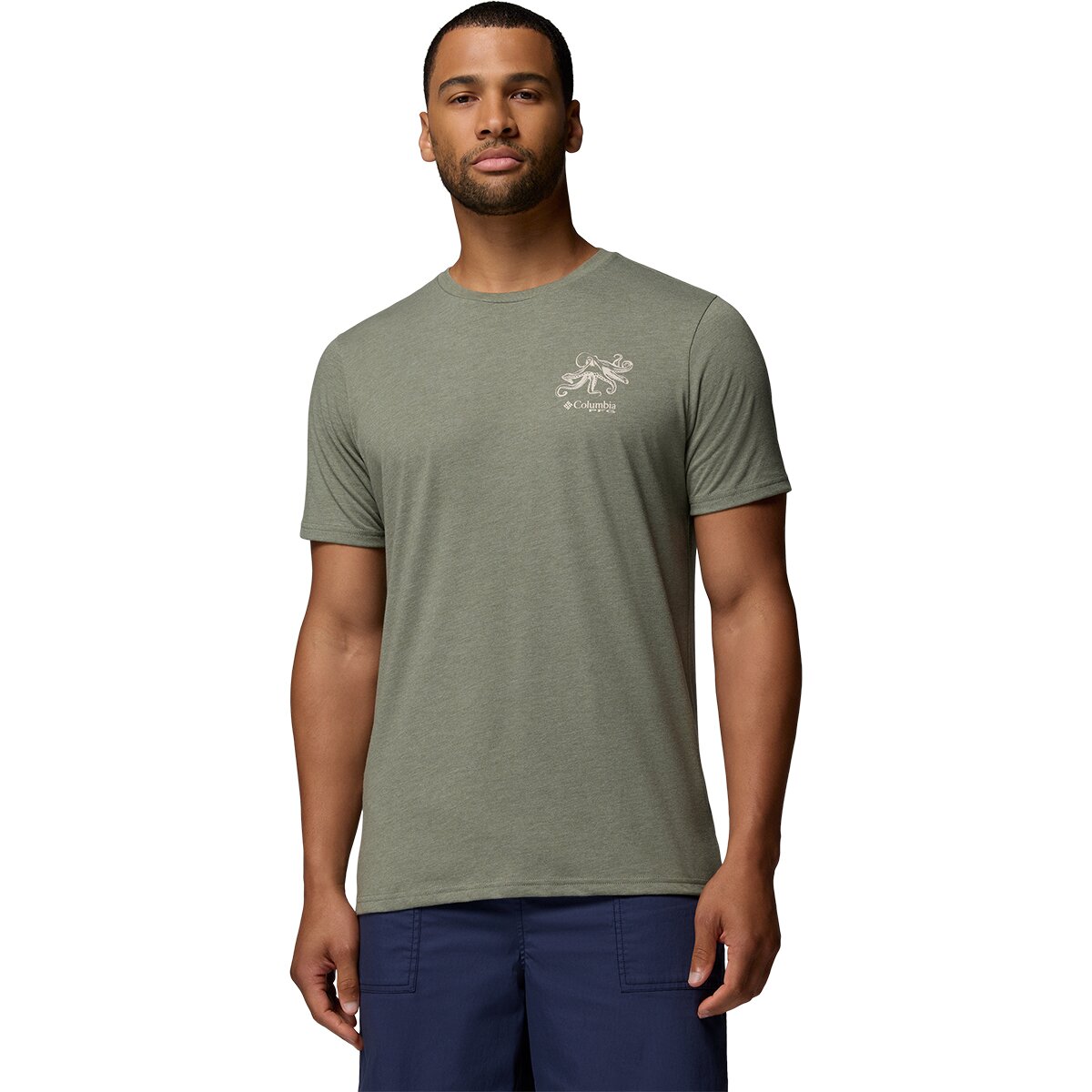 Columbia Men's PFG Lure Lineup Short-Sleeve Shirt in Cypress Heather - Size: XXL