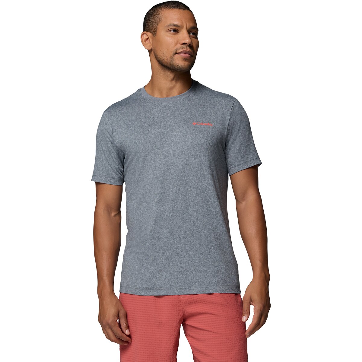 Columbia Men's Parsons Point Back Graphic T-Shirt in City Grey Heather / Linear Peaks - Size: Large