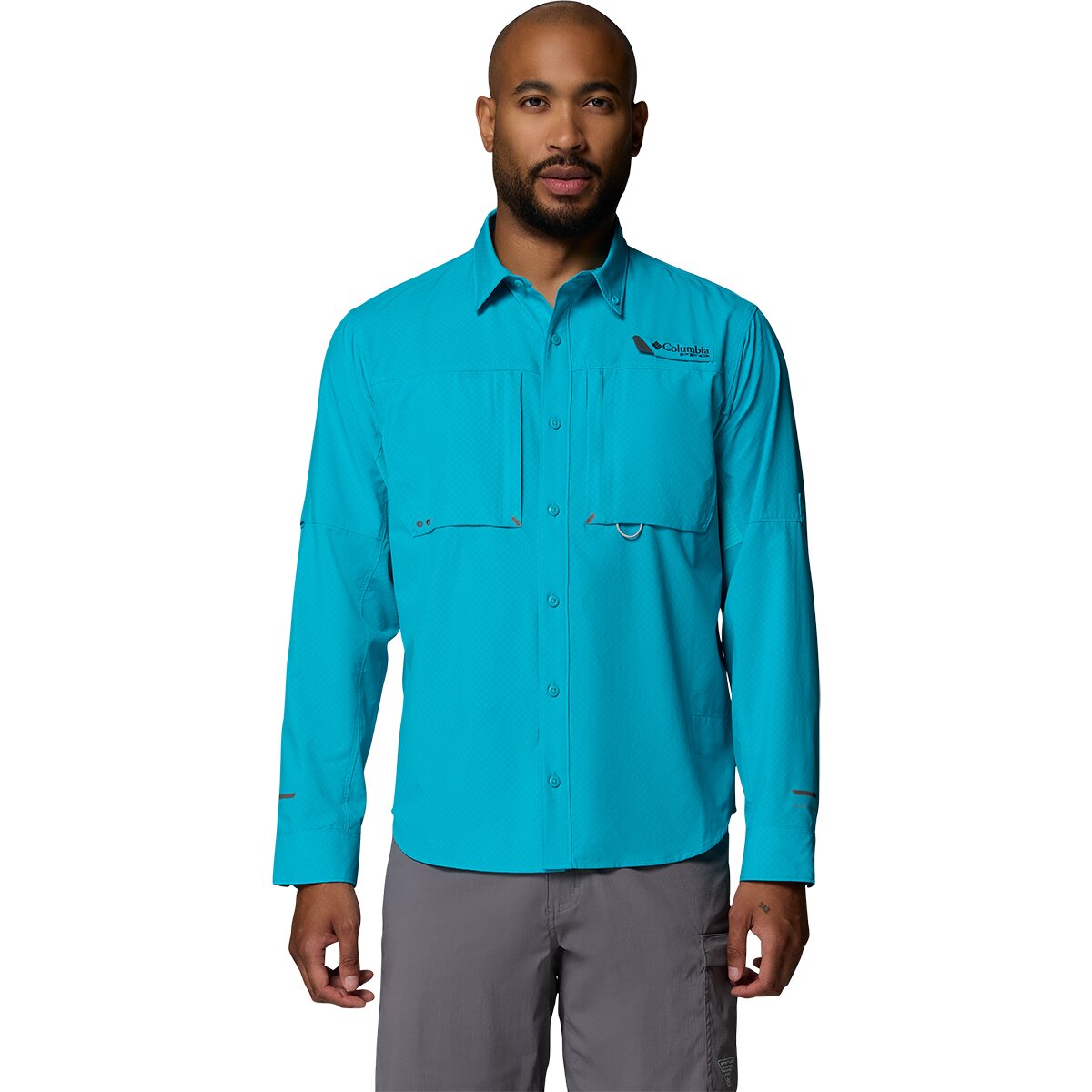Columbia Men's Shadowcaster II Zero Long-Sleeve Shirt in Ocean Teal - Size: XL